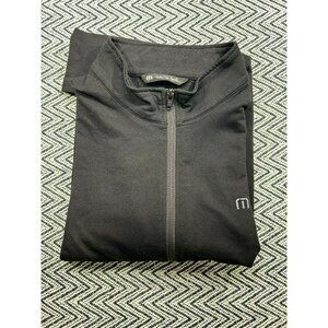 Travis Mathew 1/4 Zip Athletic Pullover Jacket Dark Gray Performance Men's L